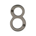 M Marcus Heritage Brass Numeral 8 - Face Fix 76mm Slimline font